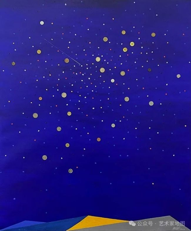 《苍穹之下-星图20231005A》 100x120cm  布面绘画/钱币等