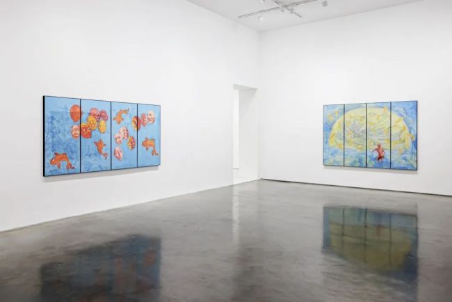 方力钧个展「观·近远」展览现场凯旋画廊，2024