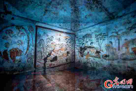 组图|这家博物馆,用3D Mapping把古墓壁画“请出来” 组图|这家博物馆,用3D Mapping把古墓壁画“请出来”